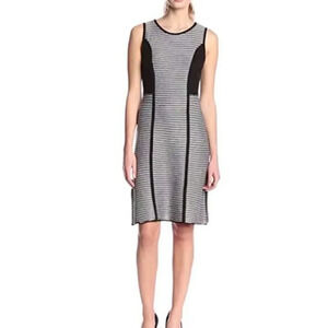 Calvin Klein Sleeveless Striped Sweater Dress S